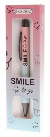 Rašiklis "happiness - Smile" su dėklu, Cresco