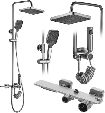 Dušo sistema REA Helix, Brushed Nickel Inox