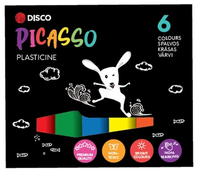 Disco Picasso plastilinas, 6 sp.