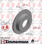 Stabdžių diskas ZIMMERMANN 590.2821.20 kaina