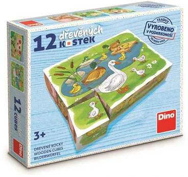Dėlionė Dino Cube Puzzle 12 pc On The Farm