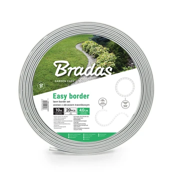 Vejos bortelis Bradas Easy Border, 1000 cm x 4 cm, pilka