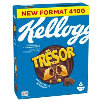 Dribsniai KELLOGG'S TRESOR MILK CHOCO, 410 g