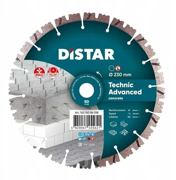 Deimantinis diskas betonui Distar Technic Advanced 232x2.6/1.8x12x22.23-16