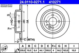 ATE 24.0110-0271.1 Brake Disc kaina