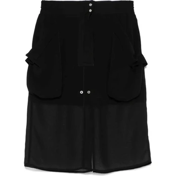 Midi sijonas moterims, Juoda, Immobile skirt