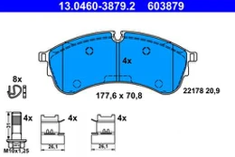 ATE 13.0460-3879.2 Brake pad set