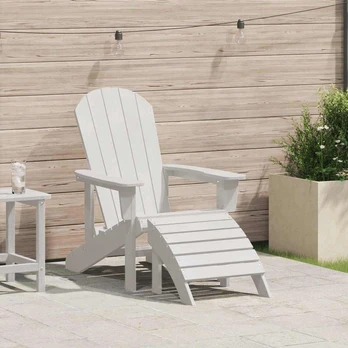 Adirondack kėdė su pakoja Balta HDPE