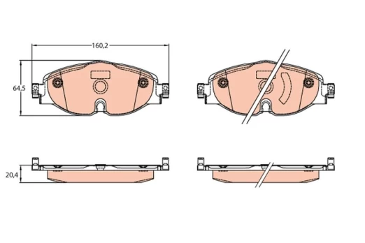 TRW GDB2143 Brake pad set