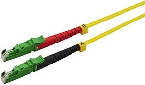 helos LWL Patchkabel OS2 Duplex E2000® APC (LSH)-E2000 APC (LSH) 9/125µm gelb 1m