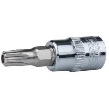 CHROME+ 1/4" Torx galvutė su anga TB25, KS Tools