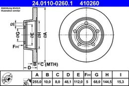 ATE 24.0110-0260.1 Brake Disc