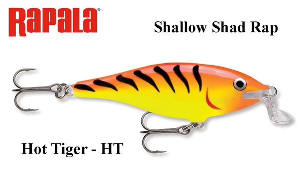Vobleris Rapala Shallow Shad Rap Hot Tiger 7 cm