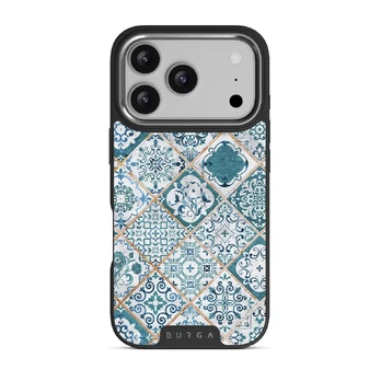 Tropical Oasis - Ornament iPhone 17 Pro Case, Elite Dark (MagSafe) / Silver