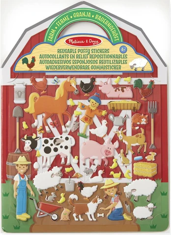 Melissa & Doug - Reusable Puffy Stickers Playset Farm (806034)