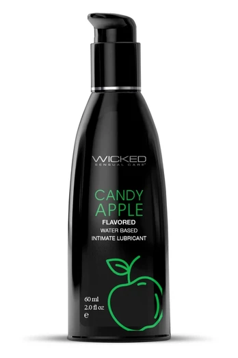 Wicked Aqua Candy Apple Flavored Lubricant 60ml - Water-Based, Vegan