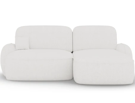 Tesalia corner sofa with sleeping function and storage compartment, light brown velvet, left-hand side, Modern, White