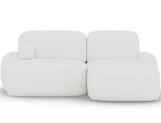Tesalia corner sofa with sleeping function and storage compartment, light brown velvet, left-hand side, Modern, White kaina