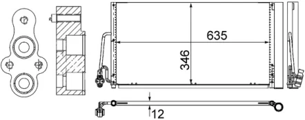 MAHLE AC 590 000S Air conditioning condenser kaina