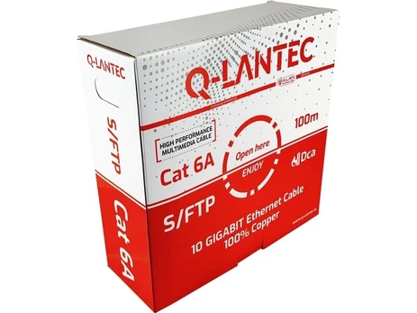 Cat. 6A S/FTP data communication cable, LSOH, Dca, 100 m
