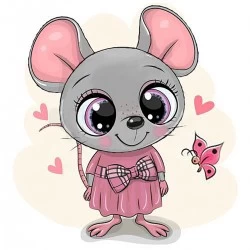 Deimantinis paveikslas Cute Mouse WD2476
