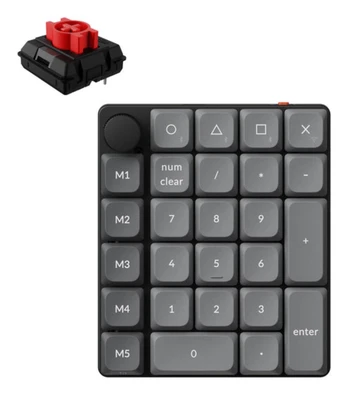 KEYCHRON K0 Max - Milk POM Red - Wireless Numpad Keyboard | K0M-H1
