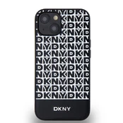 Dėklas DKNY PU Leather Repeat Pattern Bottom Stripe MagSafe Case for iPhone 14 Juodas kaina