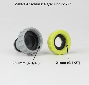 Čiaupo jungtis 2-in-1 1/2" - 3/4"