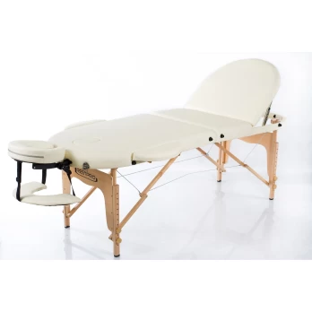 Sulankstomas masažo stalas Classic Oval 3 (Cream)