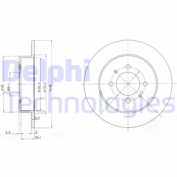 Stabdžių diskas DELPHI BG3125