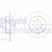 Stabdžių diskas DELPHI BG3125 kaina