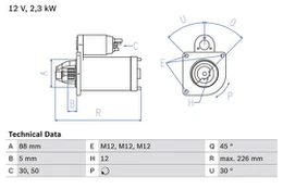 BOSCH 0 986 024 240 Starteris