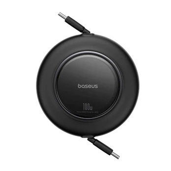 Baseus Free2Pull Mini 100W Retractable USB-C Cable - USB-C 2m - Juodas
