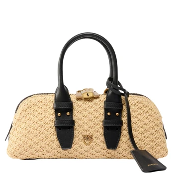 Rankinė moterims, Smėlio, Bowling bag horizontal