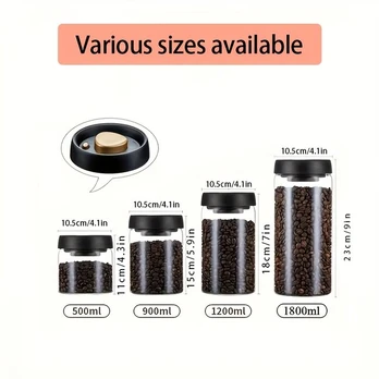 Virtuvinis maisto produktų indelis, stiklinis, sandarus, 1 vnt., 1200ml