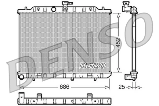 Variklio radiatorius DENSO DRM46007