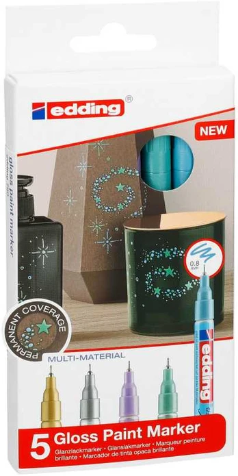 Edding 780 Gloss Paint Marker 5stk 0,8mm