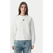 Tommy Jeans Džemperis DW0DW17325 Balta Boxy Fit
