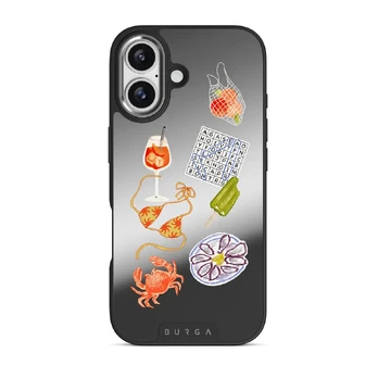 Seaside Muse - iPhone 17 Case, Elite Mirror Dark (MagSafe) / Silver