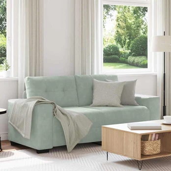 Dvivietė sofa, šviesiai pilka, 180x77x82 cm, aksomas
