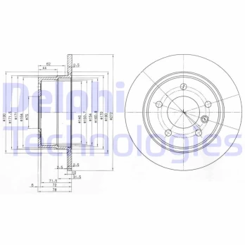 Stabdžių diskas DELPHI BG3040