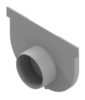 Galinė sienelė ACO Easyline 855207, pilka, DN50