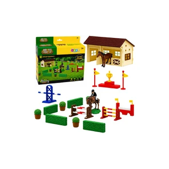 Lean Toys Set Farm Horse Stud Obstacle Course Stable Horses Figures 26 pcs.