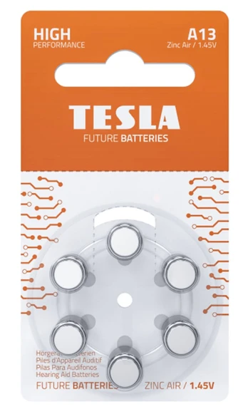 Tesla Elementai PR 13 - Klausos aparatams PR13 (PR48), 6 vnt.