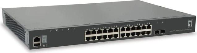 Level One LevelOne Switch 28x GE GTL-2881 1xGE 2x10GSFP+19"