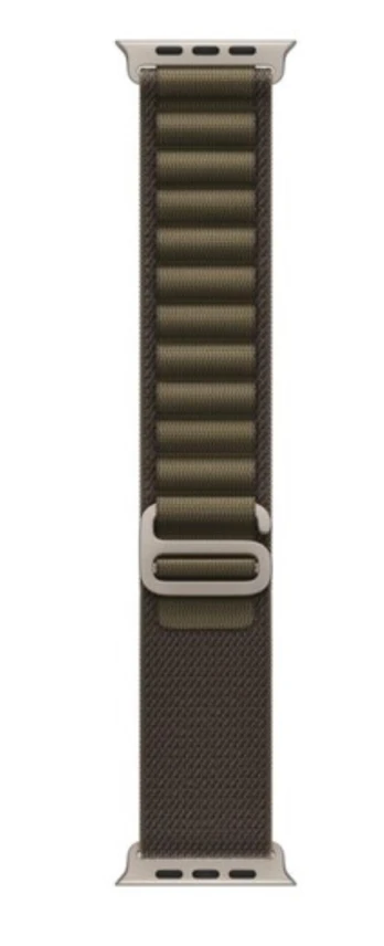 Apple Watch 49mm Dark Olive Alpine Loop - Large - Natural Titanium Finish - MK7C4ZM/A