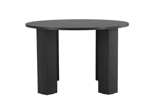Juno Round Dining Table Ф120x75 cm - MDF with Black 3D Paper