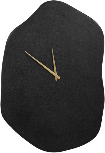 Beliani Sieninis laikrodis GANGES 50 cm metalinis juodas