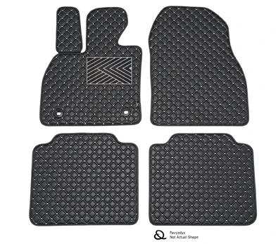 Kilimėliai QuiltyMats PORSCHE CAYENNE 2002-2010 (4 vnt.), Black-Gray /13-MAX2