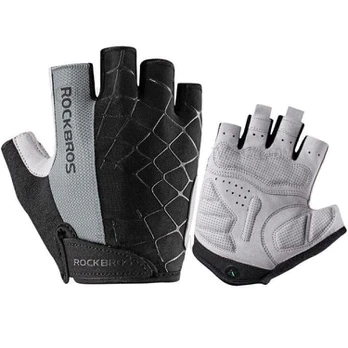 Rockbros S109GR cycling gloves, dydis M - pilka
